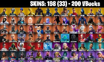 198 Skins The Reaper OG STW Gold Midas Max Omega Rogue Agent Reaper Candy Axe