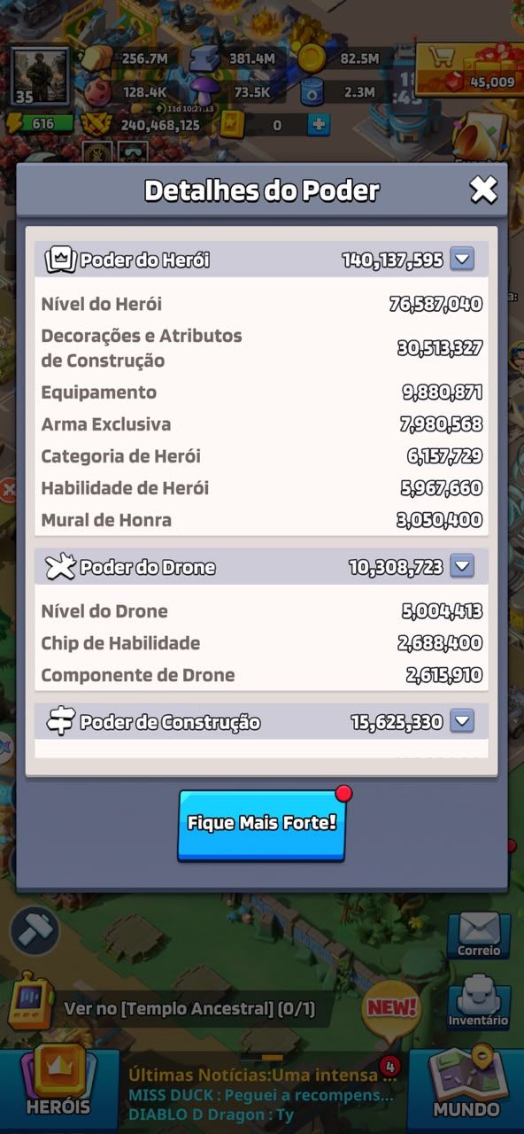 CONTA END-GAME LAST WAR: SURVIVAL - HQ 35
