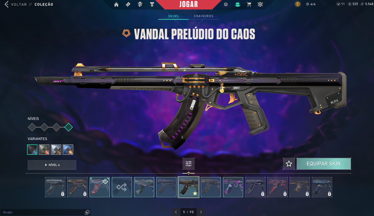 CONTA VALORANT COM SKINS ELO PRATA