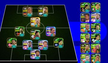 Conta Efootbal mobile /time 3207 de força com Messi 111, Mário Gotze, Modric