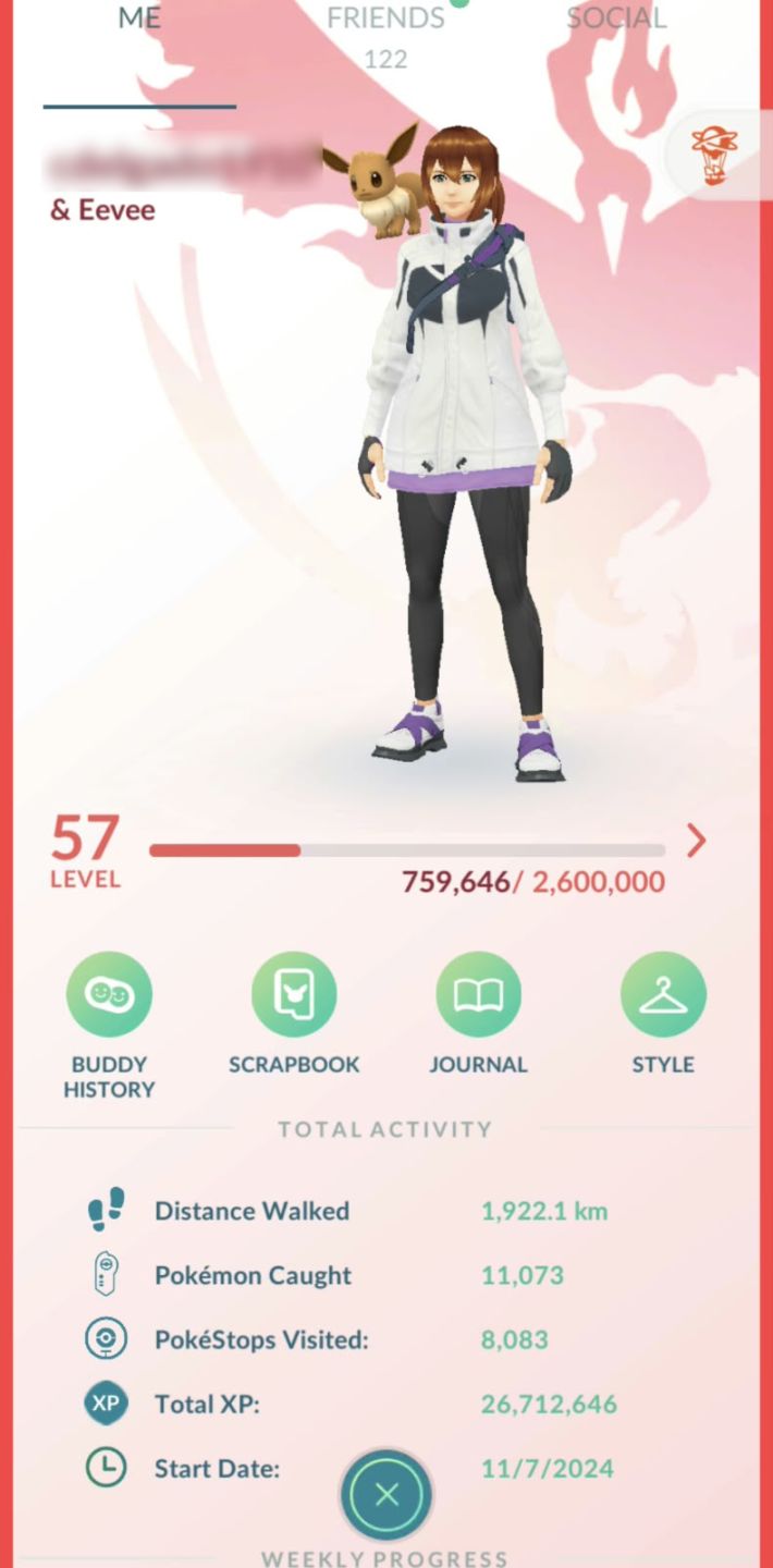 CONTA DE 2024 LVL 57/76 SHINY/43 LEGENDARY/36 EVENT/32 4/3.7KK STARDUST