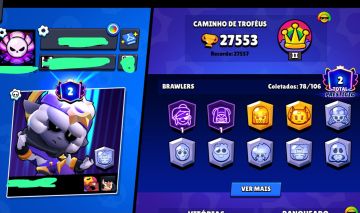 Conta Brawl Stars 27 mil troféus, 440 gemas