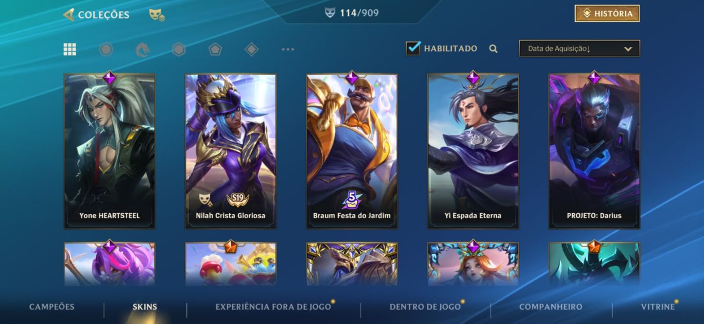 Conta Wild Rift - 115 skins - Diamante - todos os campeões