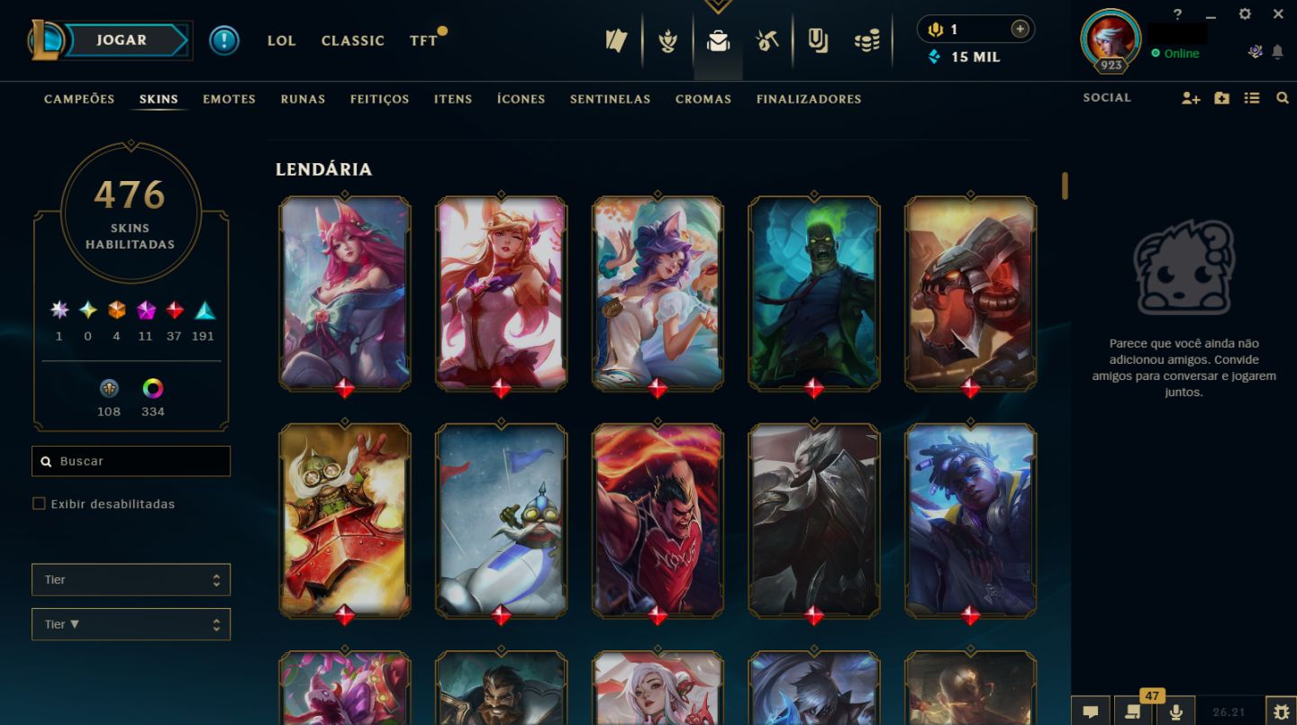 CONTA LEAGUE OF LEGENDS (MONO RIVEN / HIGH ELO / SKINS RARAS)