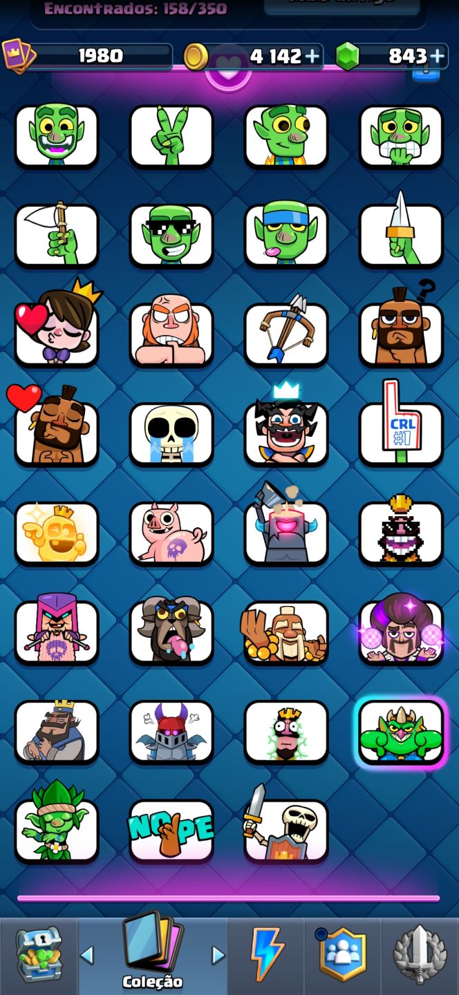 Conta de alto nível Clash Royale, arena sazonal