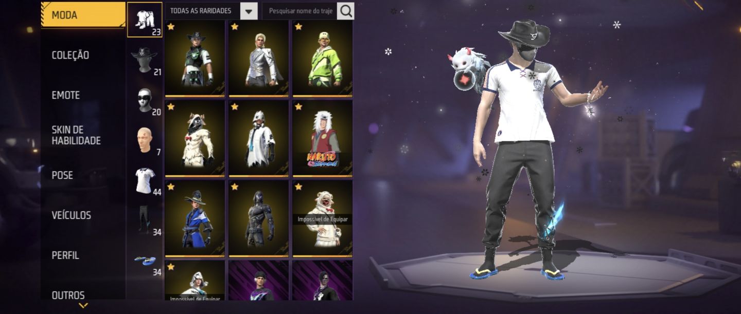 Conta de Free Fire LVL 46 + 158 Gemas
