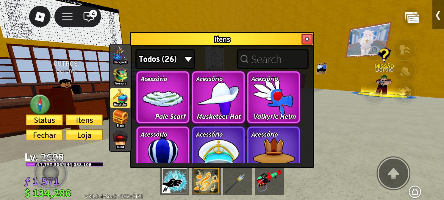Conta Blox Fruits | Boa pra iniciar com alguns itens.