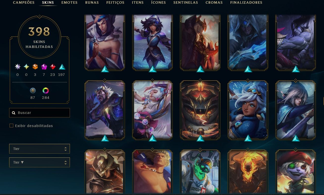 Conta lol 441 skins, diamante 2