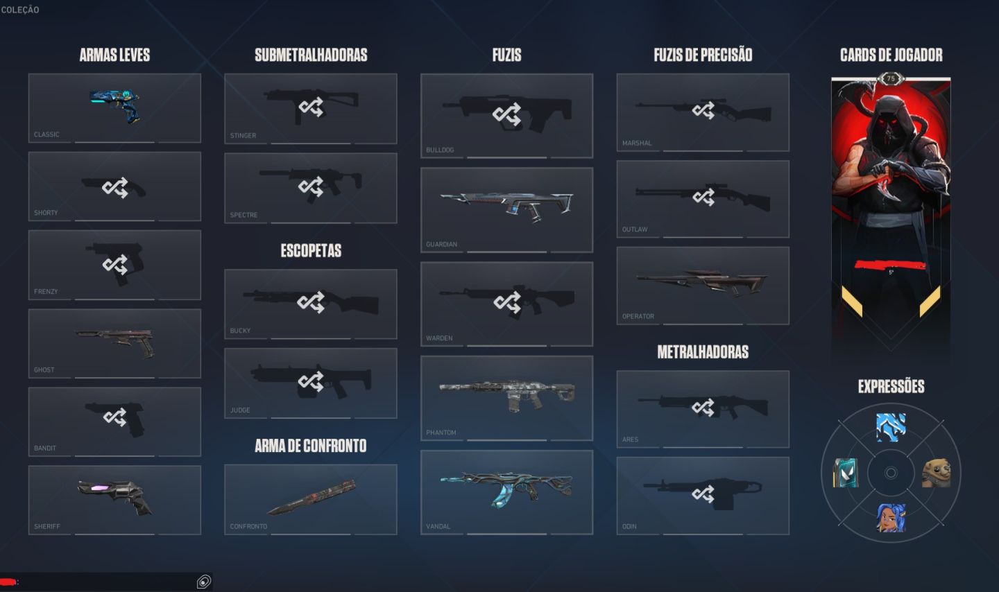 CONTA DE VALORANT COM VARIAS SKINS PLATINA 3