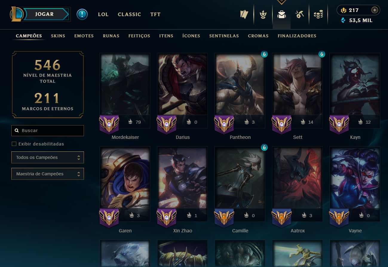 CONTA LOL + VALORANT + WILD RIFT | 238 SKINS LOL | 25 SKINS VALORANT