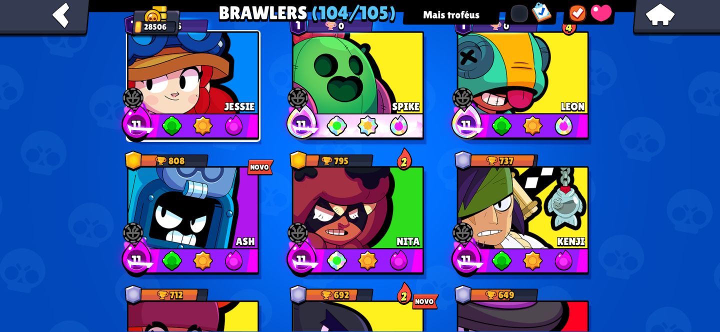 Conta Brawl Stars quase todos os brawlers menos star nova