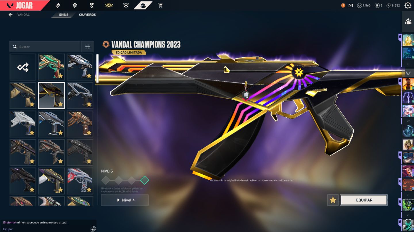 CONTA COM CHAVEIRO RIOT!