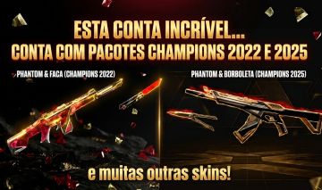 CONTA VALORANT NÍVEL 239 - SUPREMA EXCLUSIVIDADE (CHAMPIONS 2022 & 2025)