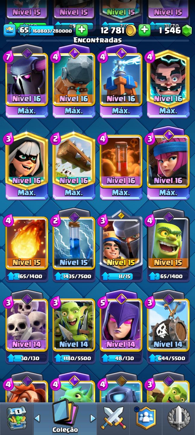 CONTA CLASH ROYALE - MUITAS CARTAS MAXIMIZADAS + ITENS RAROS