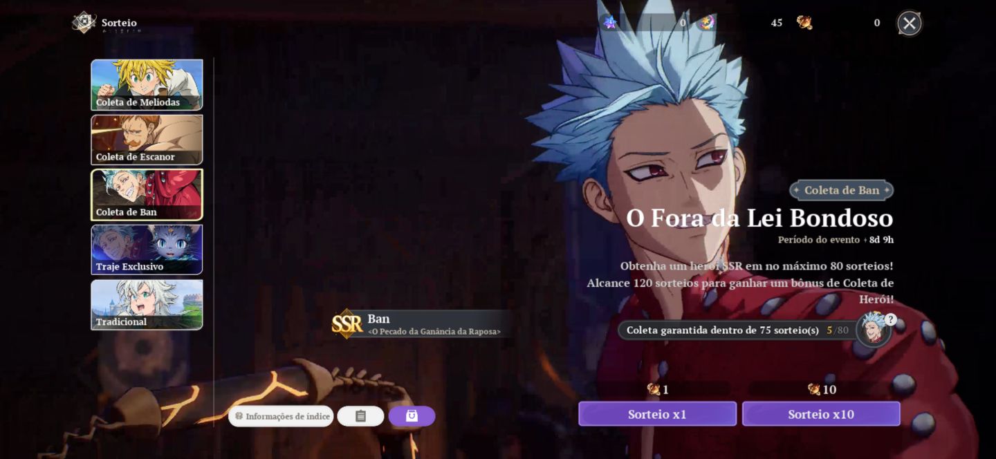 7DS - Conta com ban p7 com garantido