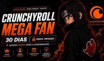 CONTA CRUNCHYROLL MEGA FAN COM PERFIL PRIVADO