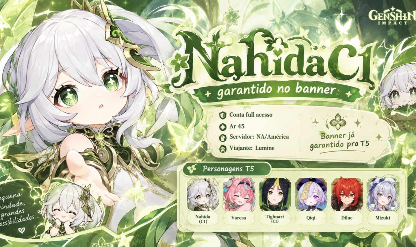 Nahida C1 + Varesa + Espada Celestial