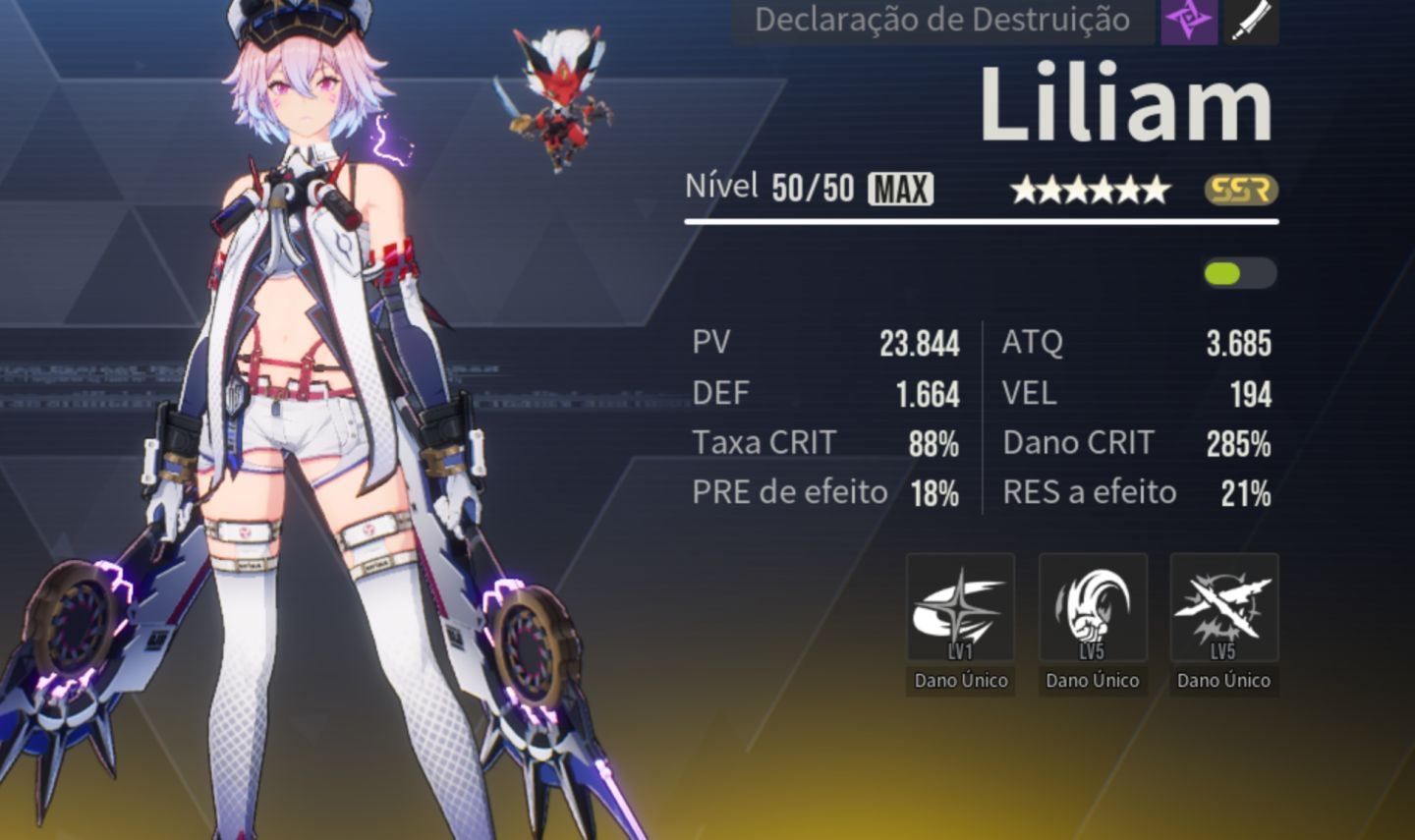 Etheria | 250+ Summons (175 Limitados) + Liliam Max 285% CD + 9x SSR 6 + Skin
