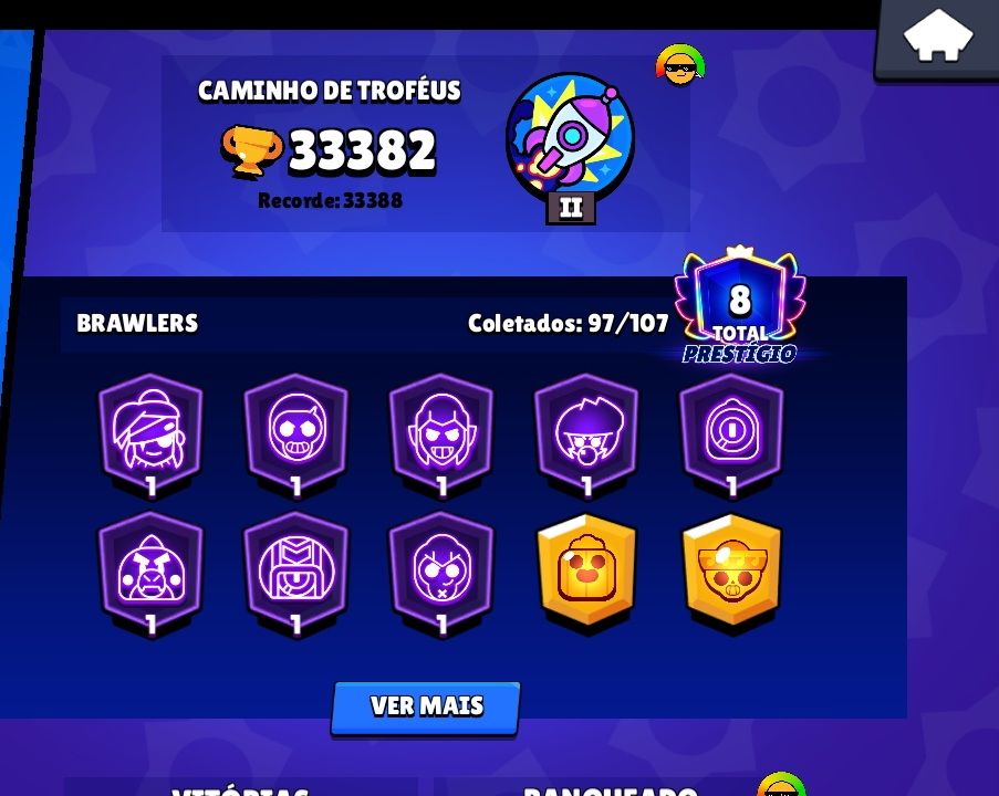 CONTA BRAWL STARS 33K+ TROFÉUS | 97 BRAWLERS | SKINS LENDÁRIAS/MÍTICAS | FULL AC