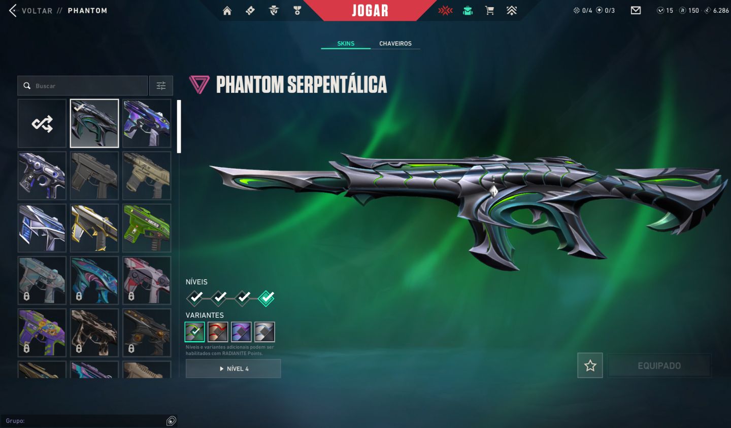 Conta valorant pacote serpentalica, carambit babaninha e diversas skin