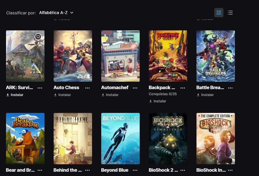 Conta EPIC GAMES