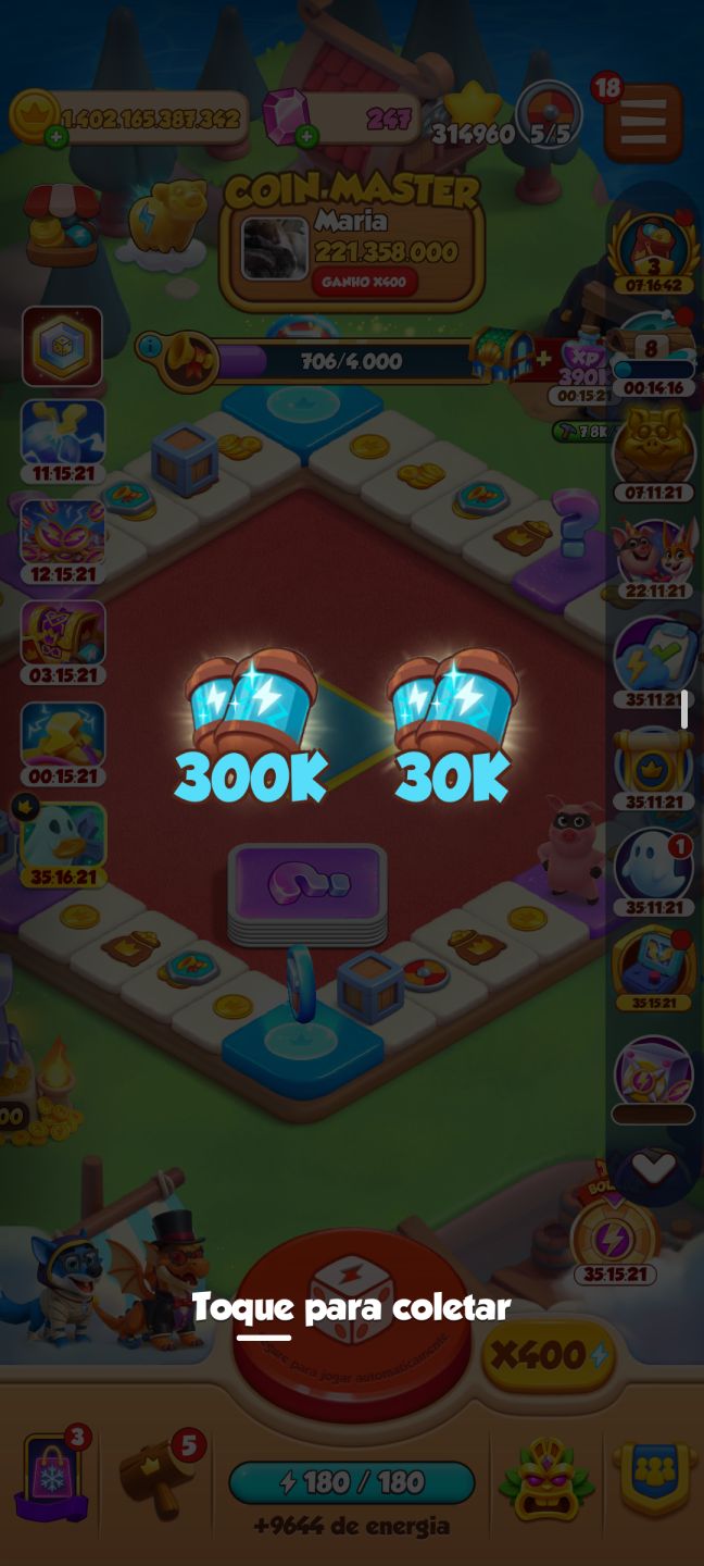 Conta do Coin Master Board vila 336