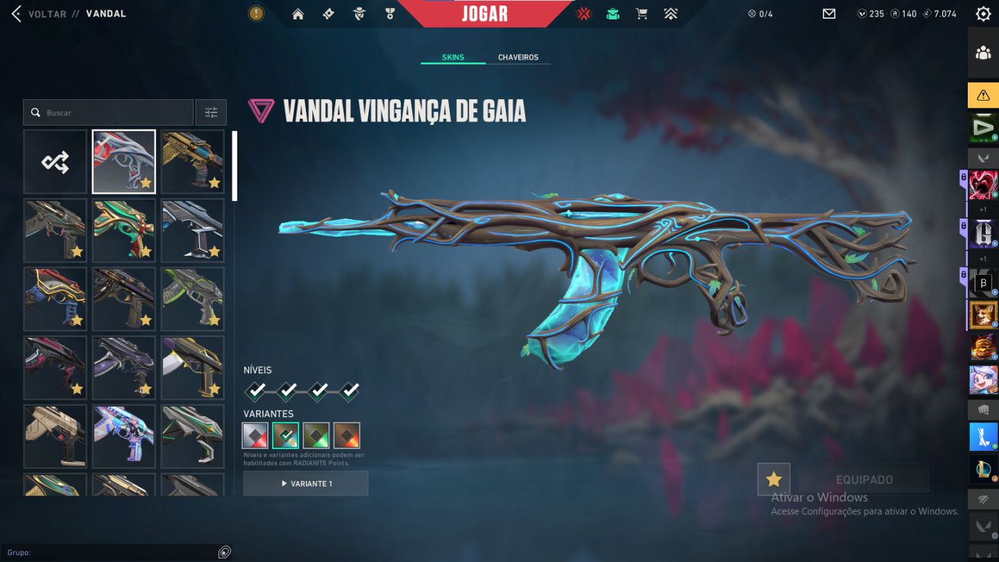 Conta Valorant, bastante skin e elo ascendente, valor renegociavel