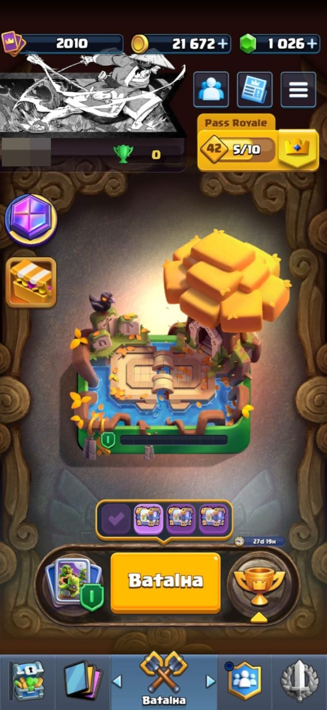 Conta Clash Royale 9 anos de jogo, Nível da coleção 2010, 24 evoluções 8 heróis