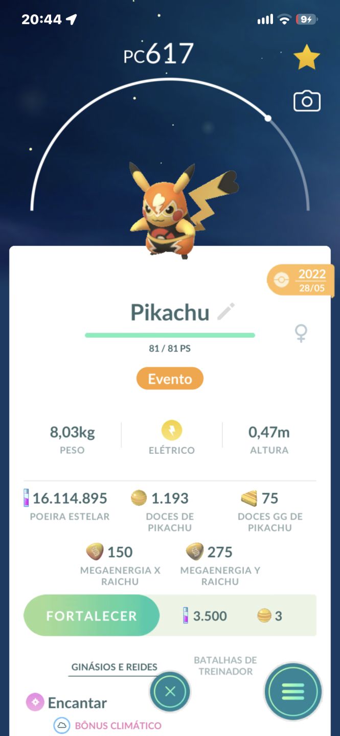 Conta Pokémon to level 71