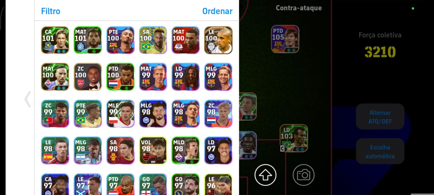 EFootball TOP 3210 E 3010 MOEDAS AM|PELÉ 107 + CRUYFF 106 + RONALDINHO +Kahn 105