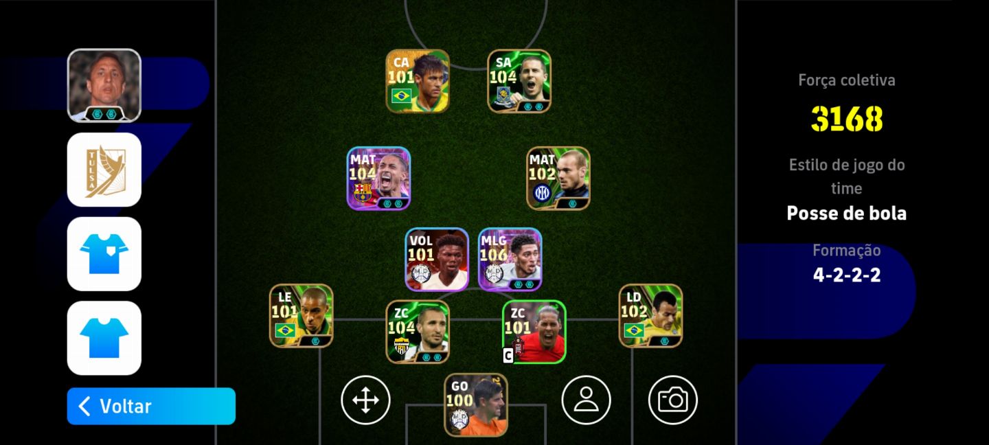 CONTA EFOOTBALL 3168 DE FORÇA