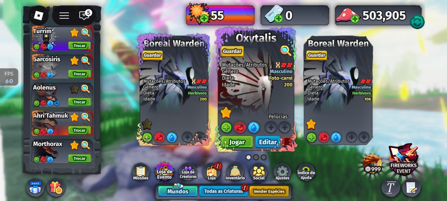 Creatures of sonaria mush e slots para PVP
