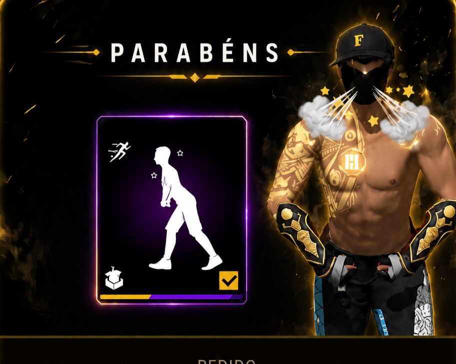 EMOTES DE FREE FIRE ENTREGA VIA ID, SEM BAN