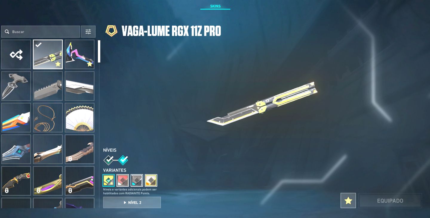 Conta valorant com skin de faca vandal e phantom