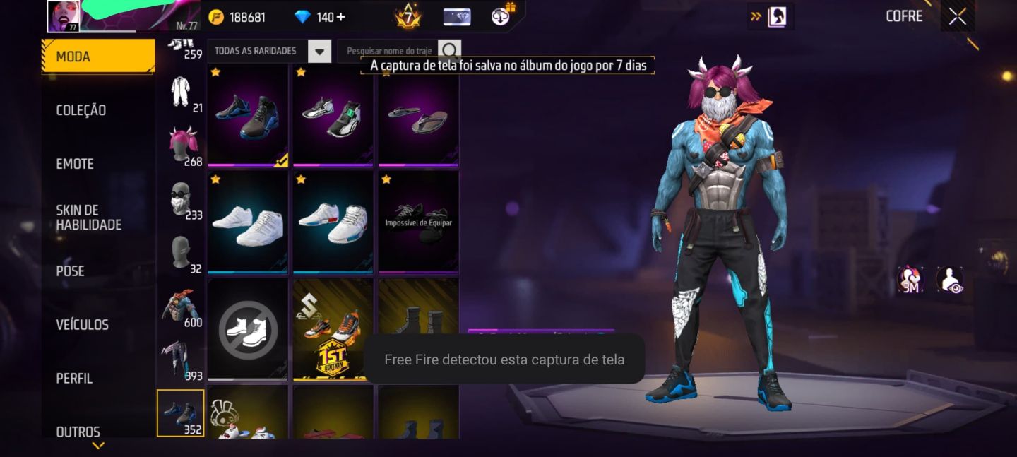 CONTA FULLROXA COM MANDELA + NOVA UMP 2 VELO E 1 DE DANO