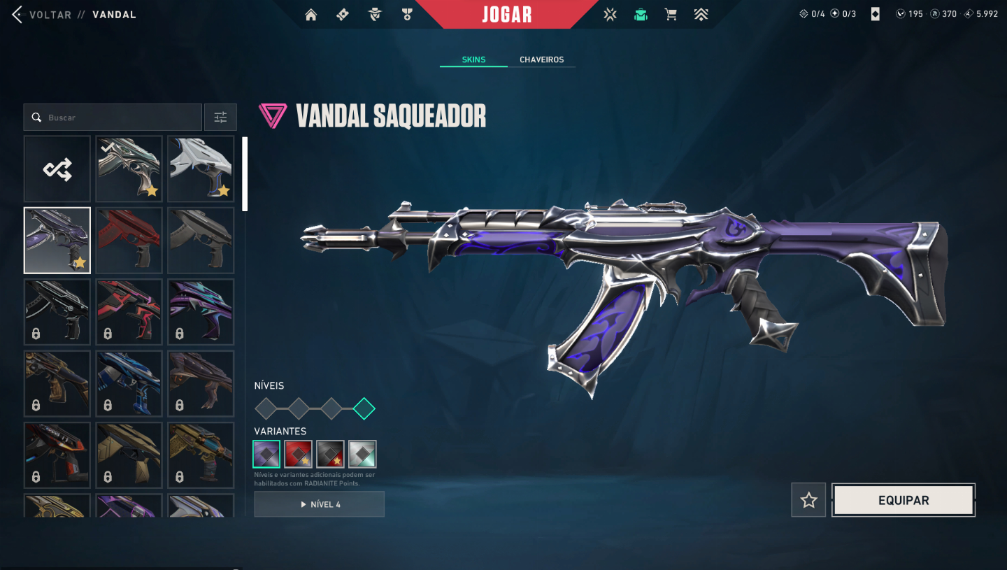 Conta Valorant com Diversas Skins atual elo diamante 1