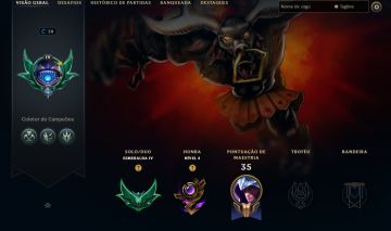 CONTA LOL | ESMERALDA 4 22PDL | PDL +30 | BLACK ALISTAR BANNER | 30K EA | HANDLV