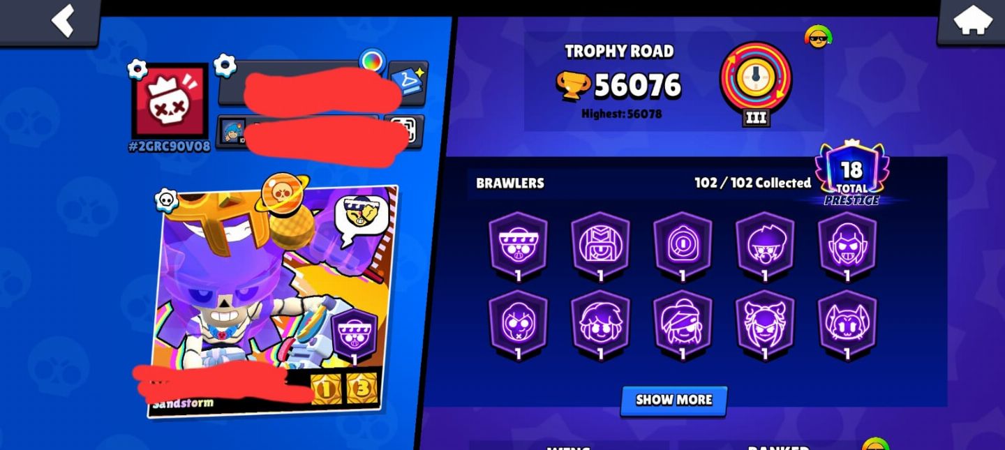 CONTA BRAWL STARS FAMA SATURNIANA COM TODOS OS BRAWLERS LIBERADOS!!!