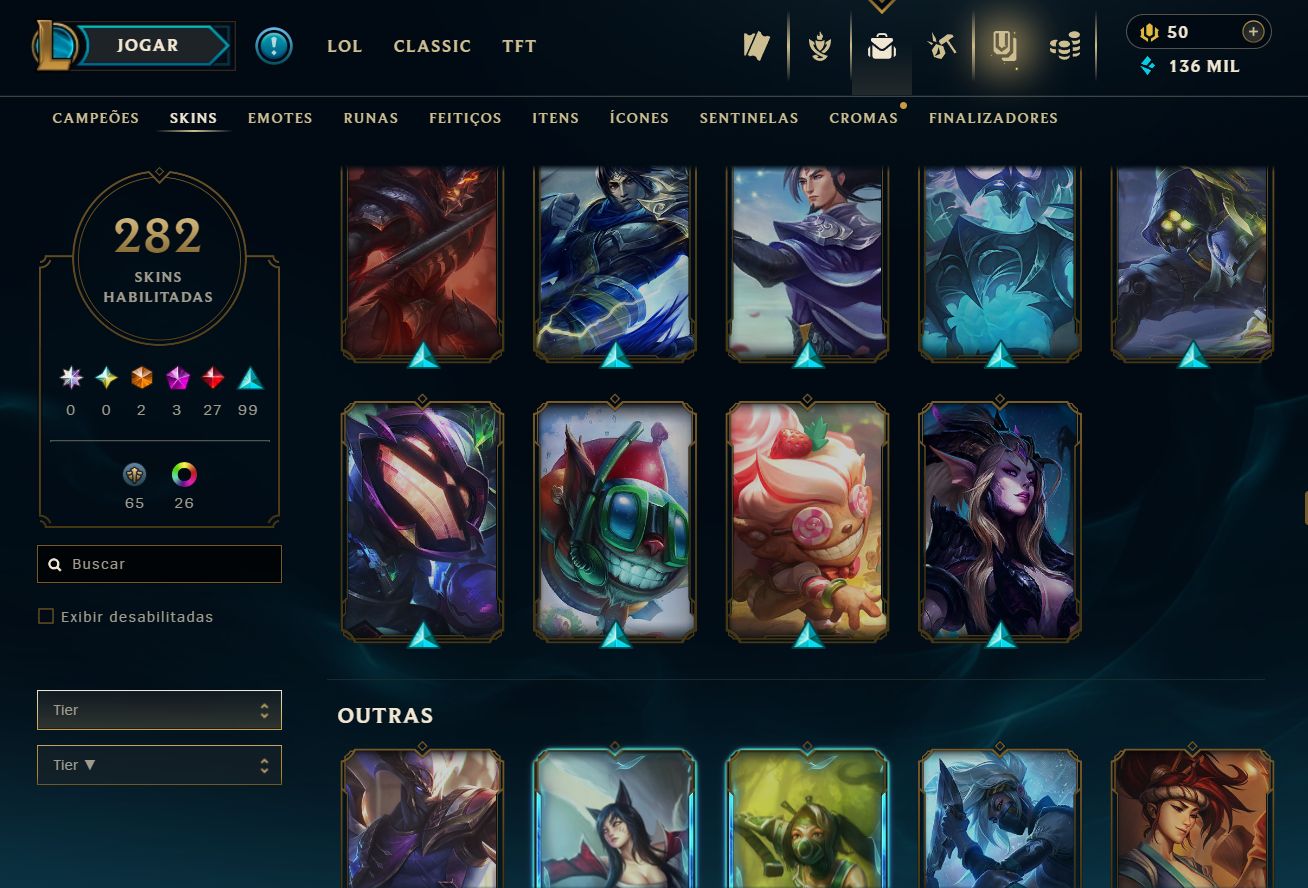 CONTA GOLD IV - 282 SKIN - FULL CHAMP + PREÇO BAIXISSIMO! - 100% SEGURA!