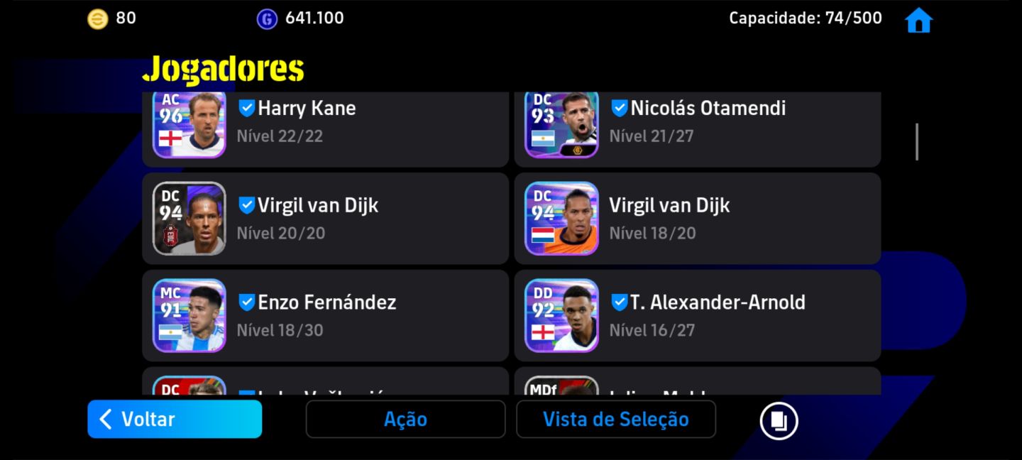 CONTA EFOOTBALL MESSI, HARRY KANE.....