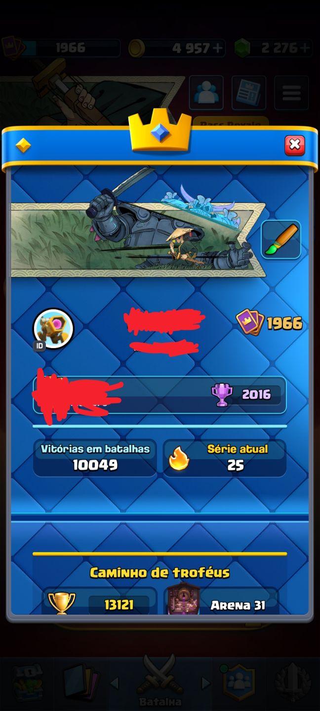 CONTA CLASH ROYALE | 13.000 TROFÉUS | 21 CARTAS NÍVEL 16 | 25 EVOS |