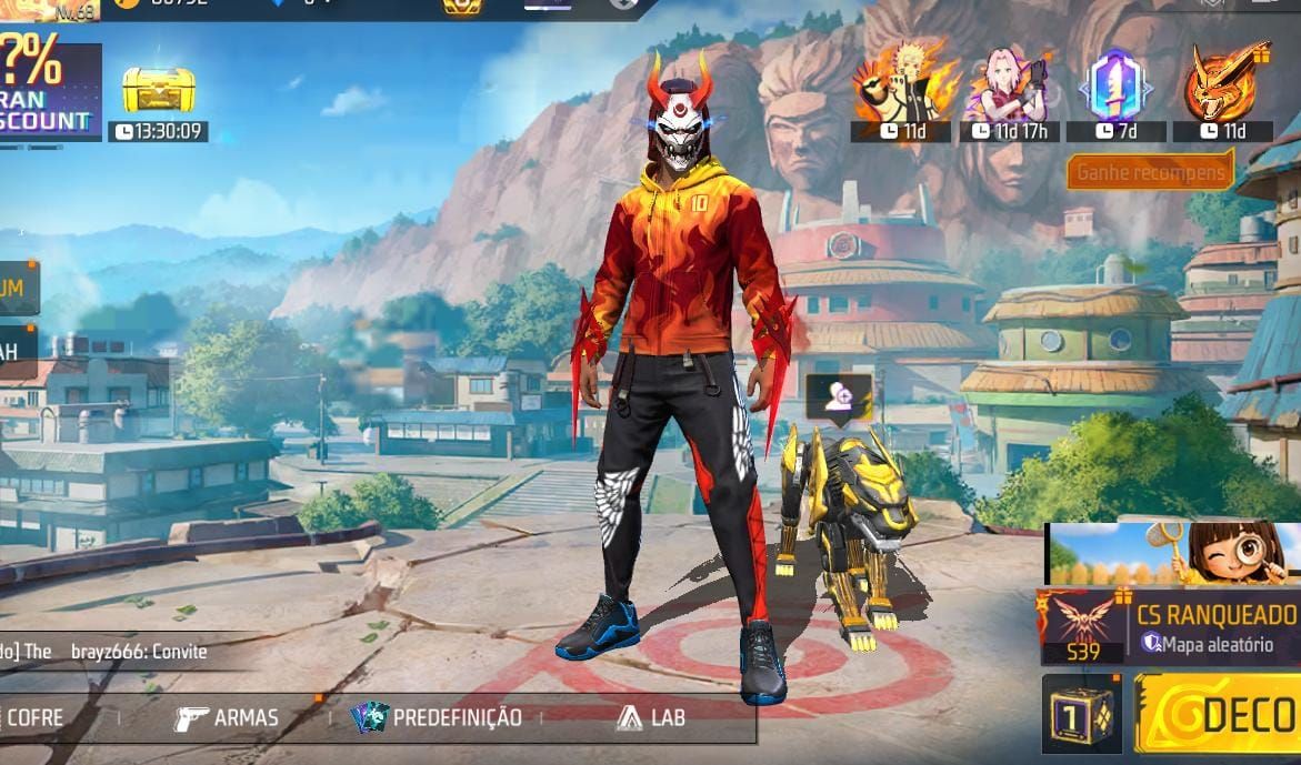 Conta lendária free fire