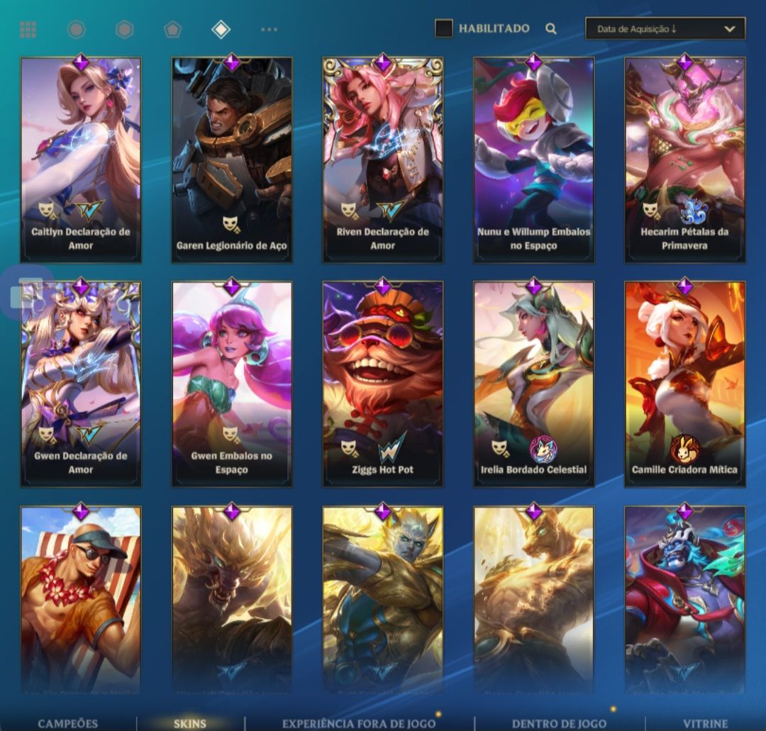CONTA WILD RIFT MONARCA/LENDA 65,8K COLECÃO MAIN TOP