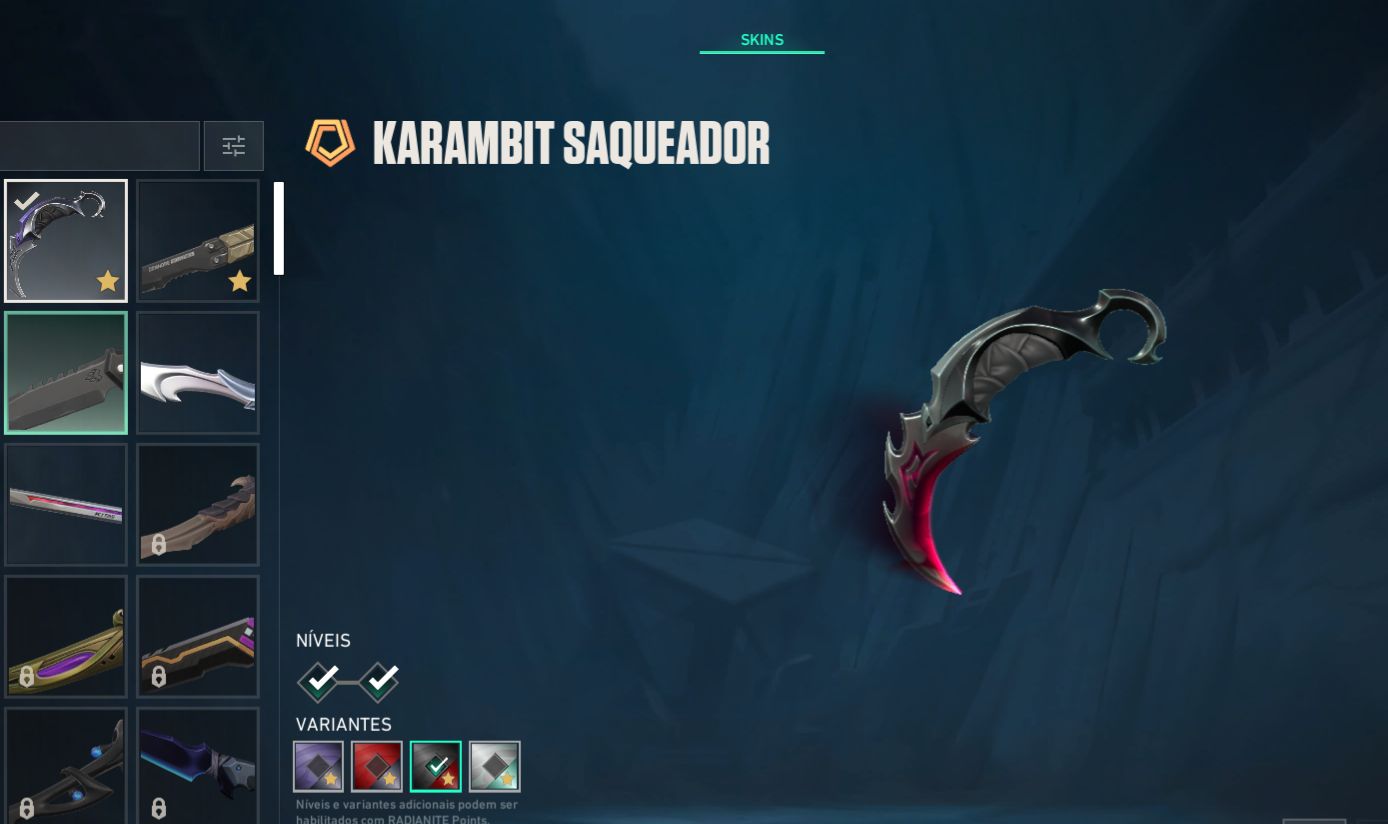CONTA VALORANT IMORTAL 1 | KARAMBIT + BUTTERFLY + CHAMPIONS 2023