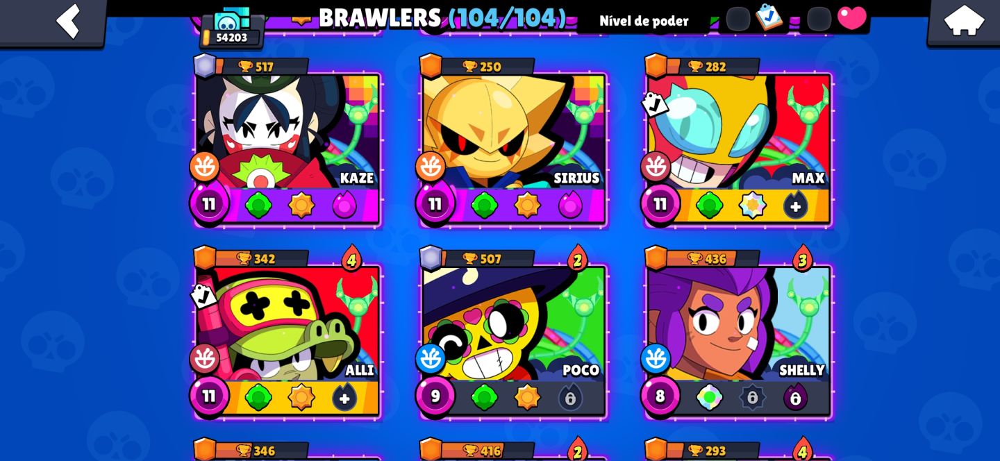 CONTA DE BRAWL STARS MUITO UPADA