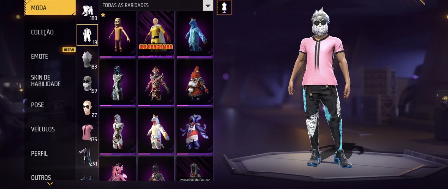 CONTA FREE FIRE ANTIGA GEMADA