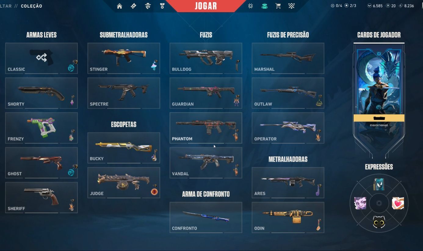 CONTA DE VALORANT 8 MIL GASTO + SKINS QUE NÃO VOLTAM MAIS