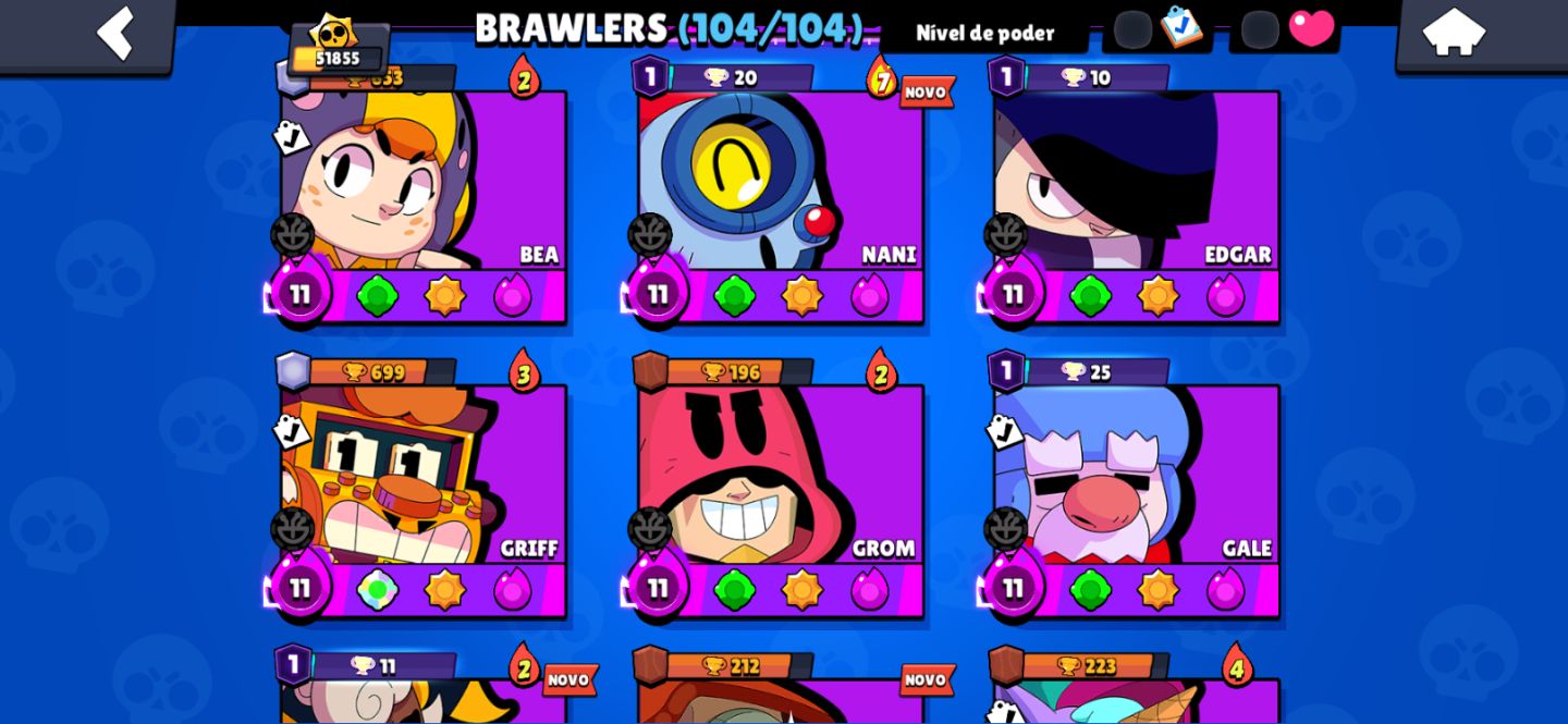 CONTA DE BRAWL STARS, 4 MESTRE VÁRIAS HYPER, SKINS RARAS, TODOS OS BRAWLER +9 pd
