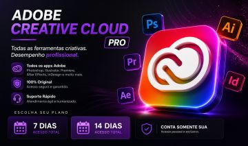 Adobe Creative Cloud Pro - Todos Os Apps - Conta Exclusiva (MENOR PREÇO)