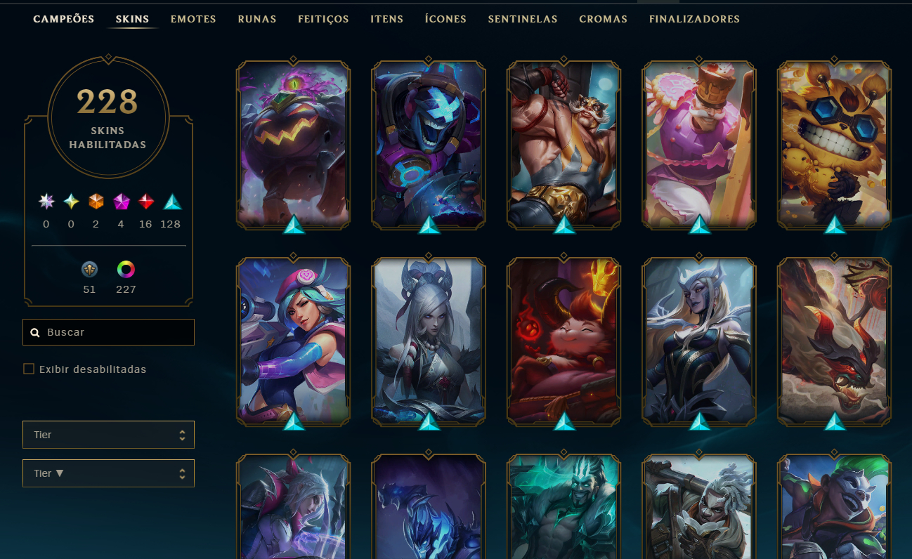 LUX ELEMENTALISTA, EZREAL PULSEFIRE, +200 SKIN E SKINS PRESTIGIOS (FULL ACESSO)